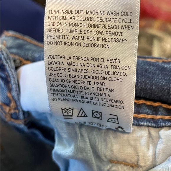 Youth sz Small Wallflower Blue Bib Overall Jeans adjustable shoulder straps - Picture 4 of 13